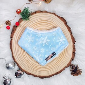 The “Let it snow” blue Christmas dog bandana- Christmas dog bandana, Christmas cat bandana, Santa dog bandana, Santa Clause