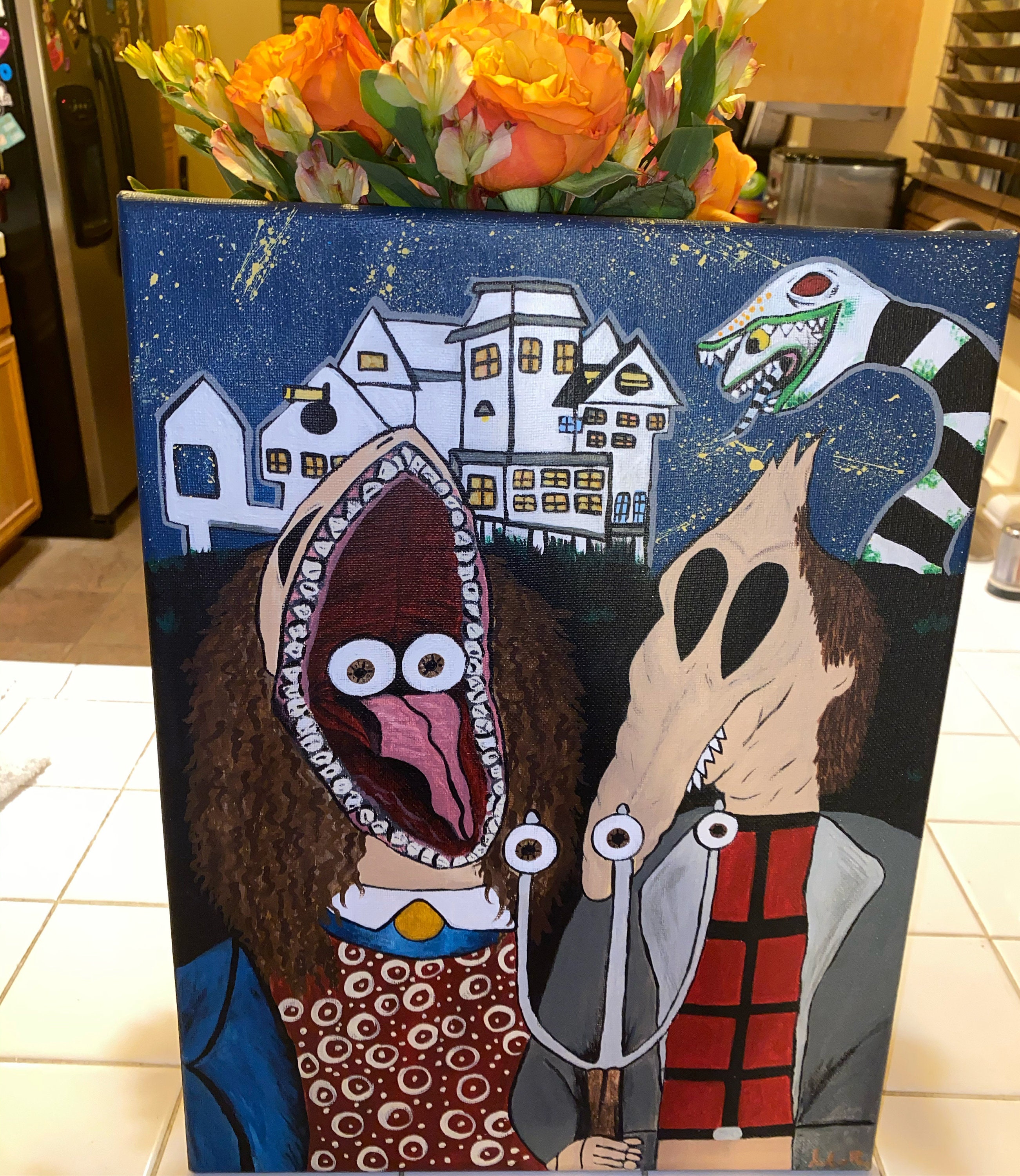 Beetlejuice Painting Etsy