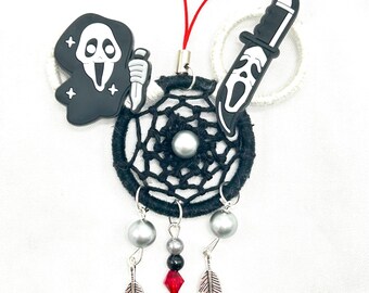 Sceam Mask Ghostface Scream Halloween Dreamcatcher Ornament Dreamcatcher Pendant Horror