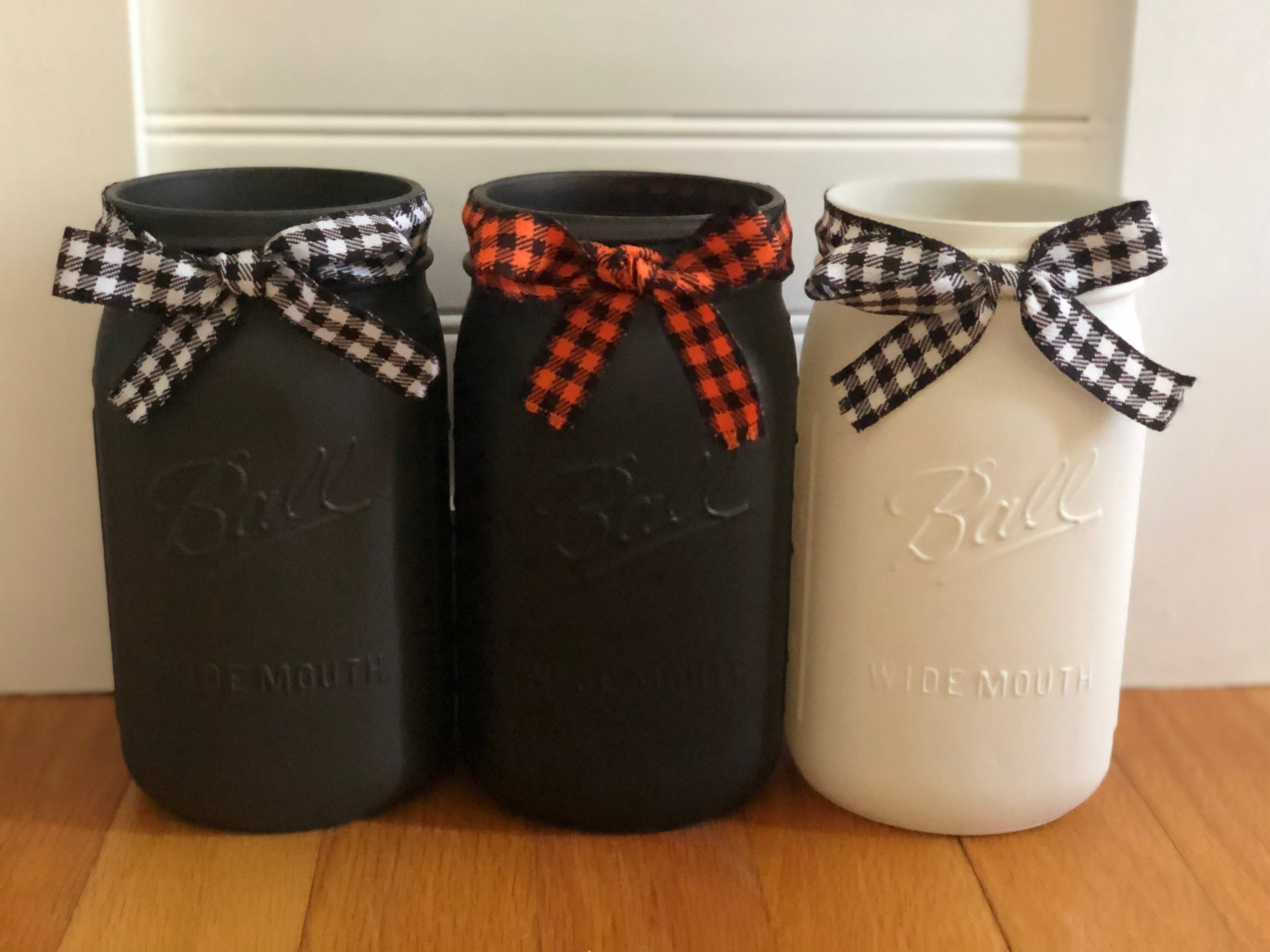 Farmhouse 32oz Mason Jars set of 3 Etsy