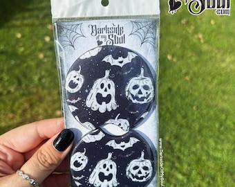 Spooky Car Coasters, Car Coasters, Pumpkin And Bats Car Coasters, Goth Car Coasters, Goth Car Accessories, Witchy Car Coasters, Spooky Car