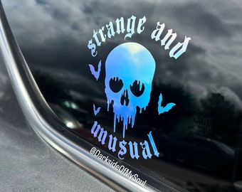 Strange and unusual | Stay Spooky | Goth Decals | Spooky Car Decals | Stay Weird | Stay Creepy | Spooky Bitches Only | Skull Decal