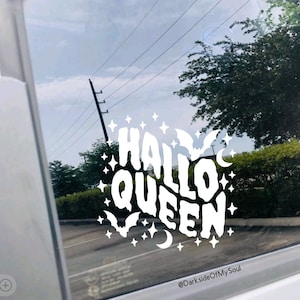 Halloween Queen, Spooky Queen, Spooky Bitch, Spooky Babe, Gothicc, Goth, Bats Decal, Batty Decal, Spooky Cute, Halloween Decal