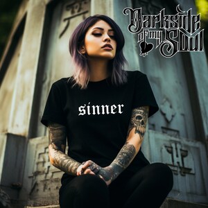 Goth Clothing | Goth | Unisex Goth Shirts | Im A Sinner | Goth Accessories | Goth Apparel | Witchy Shirts | Goth Shirts