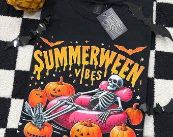 Summerween Vibes, Summerween vibes shirt, summer goth shirt, summer goth hoodie, spooky summer vibes, goth summer shirt, goth summer
