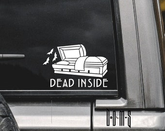 Dead Inside | Get in loser | Goth Decals | Goth Car Accessories | Bat decal | Goth Car Decor | Spooky Car Decor | Stay Spooly