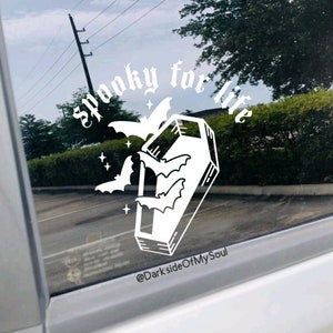 Spooky For Life, Stay Spooky, Stay Spooky Decal, Bat Decal, Coffin Decal, Spooky Life, Goth Decals, Spooky Cute Decal, Stay Creepy