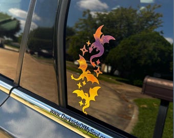 Dragons And Sparkles, Dark Fantasy Dragon, Dark Fantasy Decal, Dragons Car Decal, Car Decals, Dragon Car Decals, Bookish Car Decal