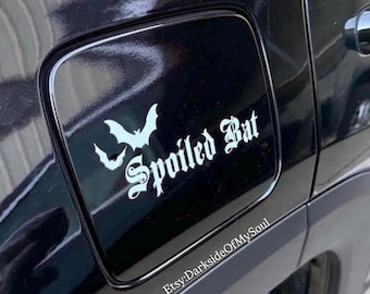 Spoiled Bat Decal | Bat Decal | Spooky Bitch | Spooky Bitches Only | Goth Decals | Goth Car Decor | Spooky Car Decor | Spooky Decals