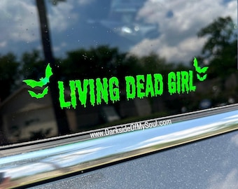 Living Dead Girl, Ghoul Boss, Goth Girl, Goth Decals, Spooky Bitch, Spooky Babe, Goth Car Decor, Goth Car Accessories, Spooky Decal