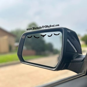 Bat Decal, Side View Mirror Decal, Rear View Mirror Decal, Goth Decals, Spooky Bat Decal, Goth Car Decor, Goth Car Accessories