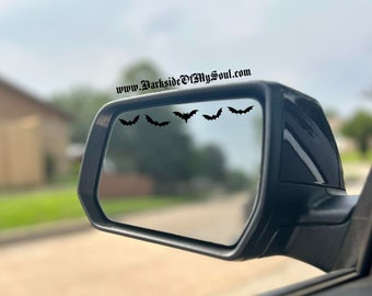 Bat Side View Mirror Decal, Bat Decal, Side View Mirror Decal, Rear View Mirror Decal, Goth Decals, Spooky Bat Decal, Goth Car Decor