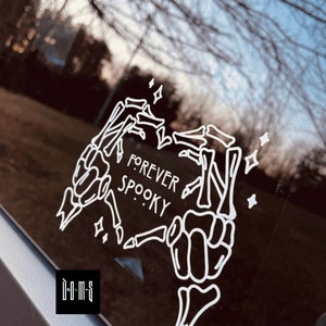 Skeleton Heart | Forever Spooky | Spooky Bitch | Goth Decal | Goth Car Decals | Goth Car Decor | Goth Car Accessories | Witchy Things