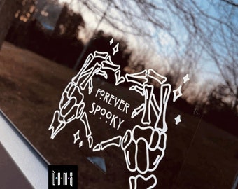 Skeleton Heart | Forever Spooky | Spooky Bitch | Goth Decal | Goth Car Decals | Goth Car Decor | Goth Car Accessories | Witchy Things
