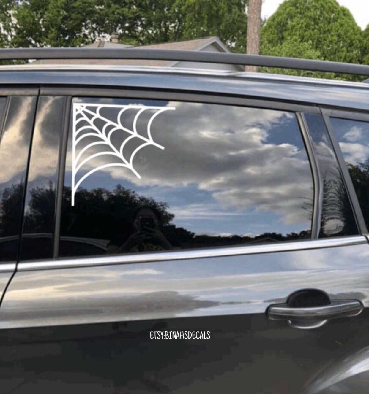 Spider Web Decal Halloween Decals for Car Spooky Bitch | Etsy