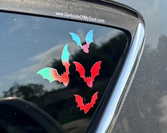 Bats Decal, Bat Decal For Cars, Goth Car Decals, Spooky Bat Decal, Goth Car Decor, Vinyl Spooky Decals, Witchy Decals, Bat Decal, Goth