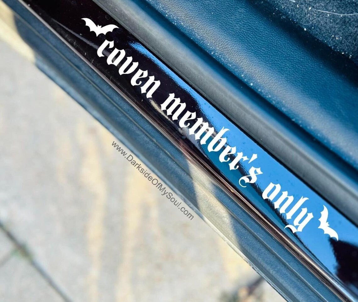 Member Decals Coven Members Only, Goth Decal, Car Decal, Doorstep Decal, Passenger ...