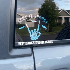 Spooky Season Spooky Bitch Witchy Things Goth Car Decor Aesthetic Decals Goth Decals Manifest That Shit Witchy Decals