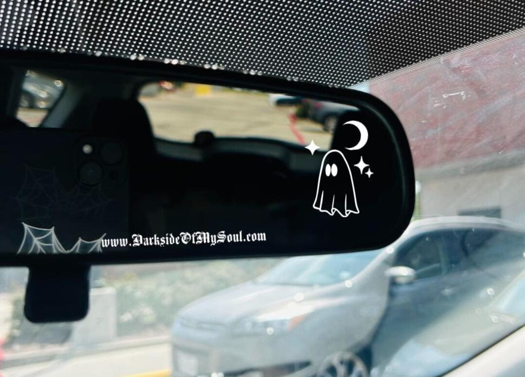 Free Rear View Mirror Decals Rear View Mirror Decal, Cute Ghost Rear View Mirror Decal, Car Decals ...