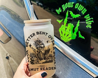 I Look Better Bent Over A Book Proud Smut Reader, Smut Readers, Dark Romance Reader, Libby Glass Cup, Coffee Lovers Gift, Frosted Glass Cup