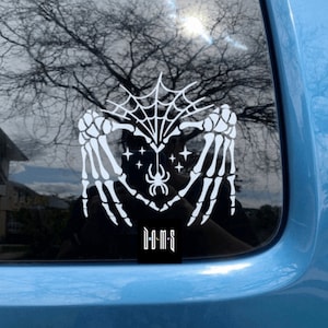 Goth Decals | Stay spooky | Skeleton hand decal | Halloween Car Decal | Goth Car Accessories | Goth Car Decor | Skeletal Hand decal