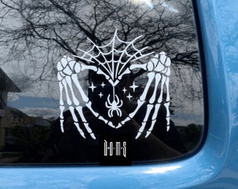 Goth Decals | Stay spooky | Skeleton hand decal | Halloween Car Decal | Goth Car Accessories | Goth Car Decor | Skeletal Hand decal