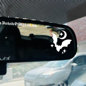 Bats Rear View Mirror Decal, Small Bats Rear View Mirror Decal, Car Rear View Mirror Decal, Goth Decals, Tiny Bats Rear View Mirror Decal