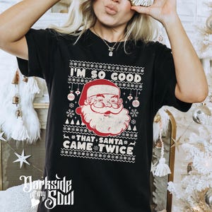 Suéter navideño, sudadera navideña divertida, camisa de Papá Noel, suéter navideño divertido, Navidad obscena, suéter festivo, camisa festiva