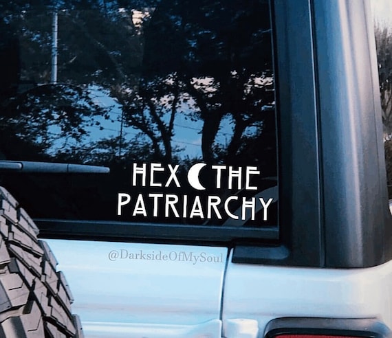Hex the patriarchy, hex the haters, witchy car decal, witchy decals, witchy, goth decals, goth car decor, goth car accessories, goth