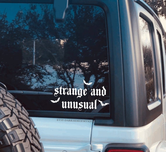 Strange and Unusual | Spooky Bitch | Stay spooky | Goth decals | Goth car decal | Spooky Bitches | Goth car decor | Spooky car decals
