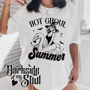 Hot Ghoul Summer, Goth Summer, Spooky Summer, Spooky Summer Shirt, Summer Goth, Shirts For Her, Summerween, Anime Goth, Alternative Goth,