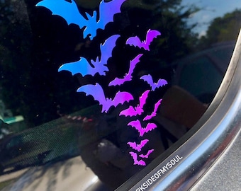 Bat Decal | Bats | Goth Car Accessories | Spooky Bitch | Goth Car Decor | Goth Decal | Halloween Decals For Cars