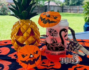Hot Ghoul Summer, summerween, summerween cup, spooky summer drinkware, hot ghoul cup, goth summer vibes drinkware, spooky summer