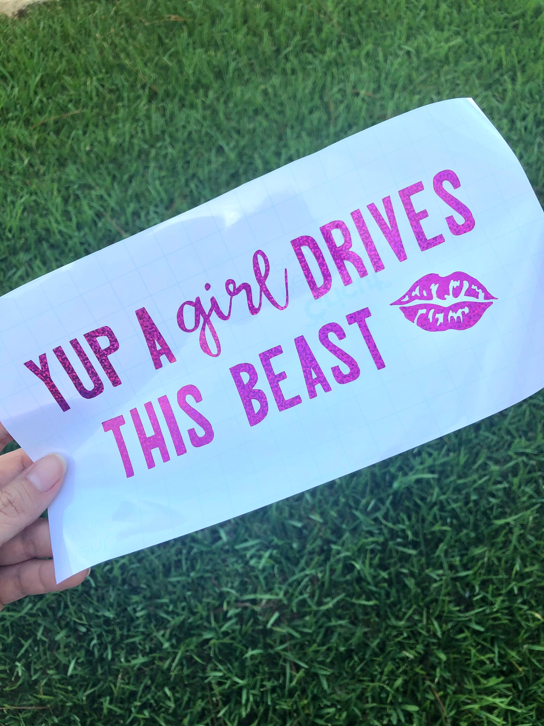 Girl Truck Decal Driven By a Girl No you cant drive it Etsy