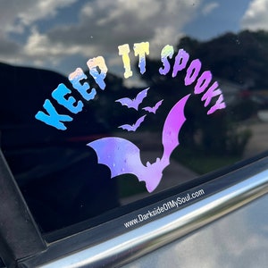 Keep It Spooky, Stay Spooky, Spooky Decal Goth Decal, Bat Decal, Bats Decal, Stay Spooky, Car Decals, Goth Car Decor, Goth Car Accessories