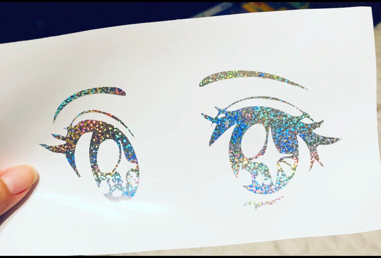 Anime Eyes Vinyl Decal Anime Eyes Sticker Anime Eyes Etsy