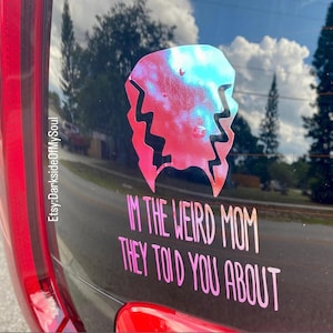 Goth Mom Decal | Spooky Bitch | Goth Car Accessories | Spooky Mom | Spooky momma | Goth Decals | Goth mom | Goth car decor image 1