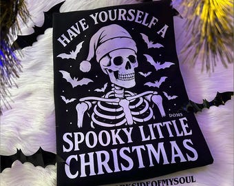 Have Yourself A Spooky Little Christmas, Holiday Sweater, Spooky Christmas Sweater, Scary Santa Sweater, Merry Creepmmas, Goth Christmas