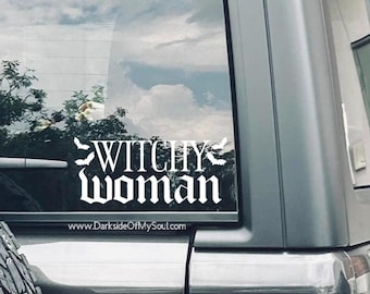 Witchy Woman, Witchy woman decal, Car decals, Spooky car decor, Bruja, Bruja decal, Witch decal, Bat decal, Witchy car decor, Witchy car