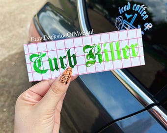 Curb killer, funny car decal, that curb doesn't go there, car decals, 4x4 decals, truck decal, speed bump decal