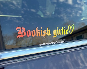 Bookish Girlie, Bookish Decals, Book Lover, Book Lover Decal, Car Decals, Book Lovers Gift, Decals For Book Lovers, One More Page,