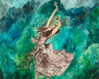 Print of Art- “Drowning Underwater”
