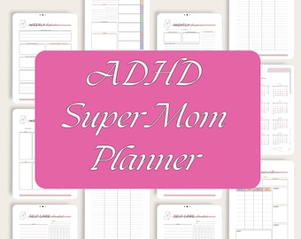 Planer dla mam z ADHD: dbanie o siebie i zarządzanie domem (do druku)
