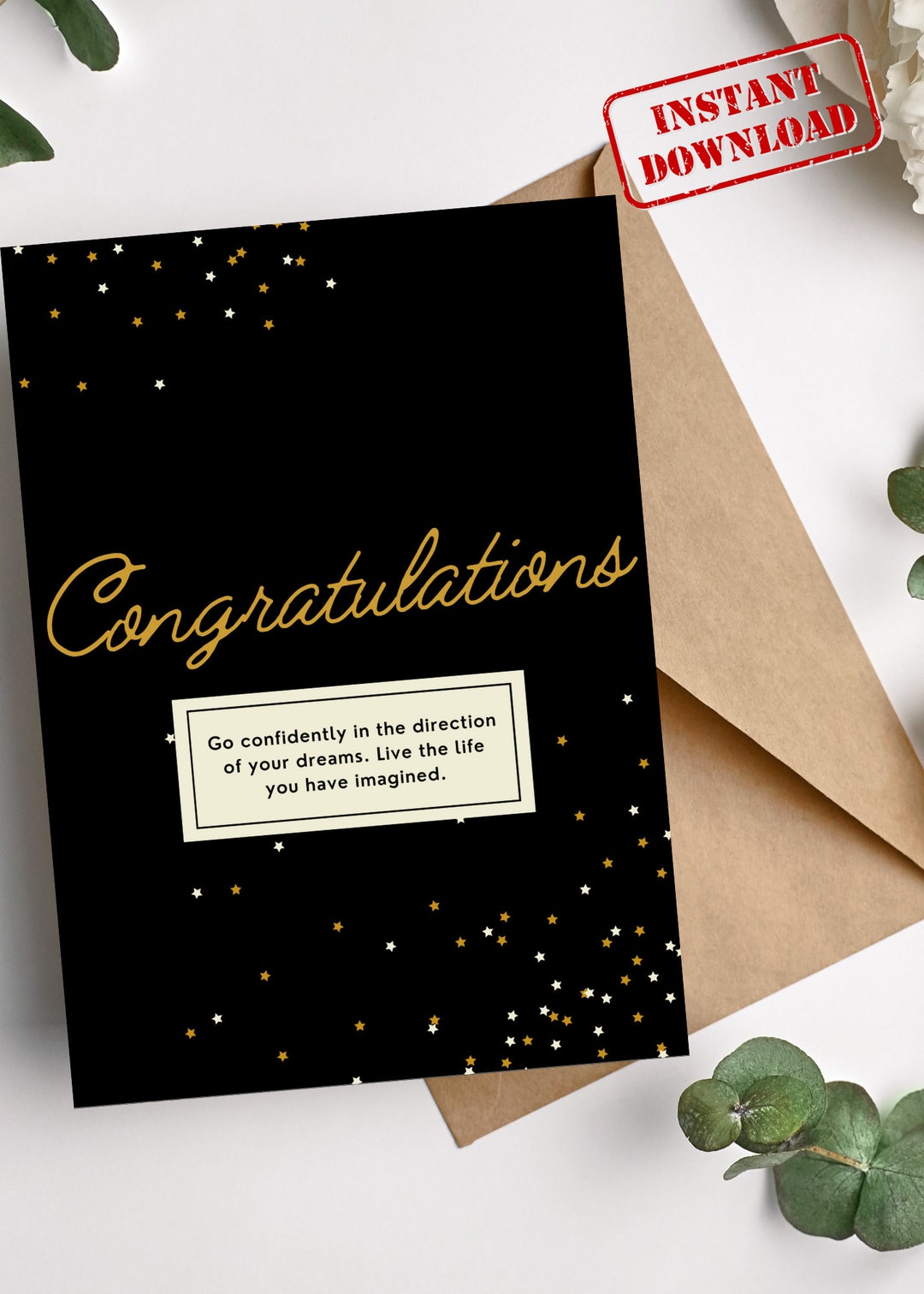 Printable Congratulations Card Congratulations Card Printable Digital ...