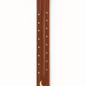 Wierookhouder 19 inch, plat GOLD MOON & STARS