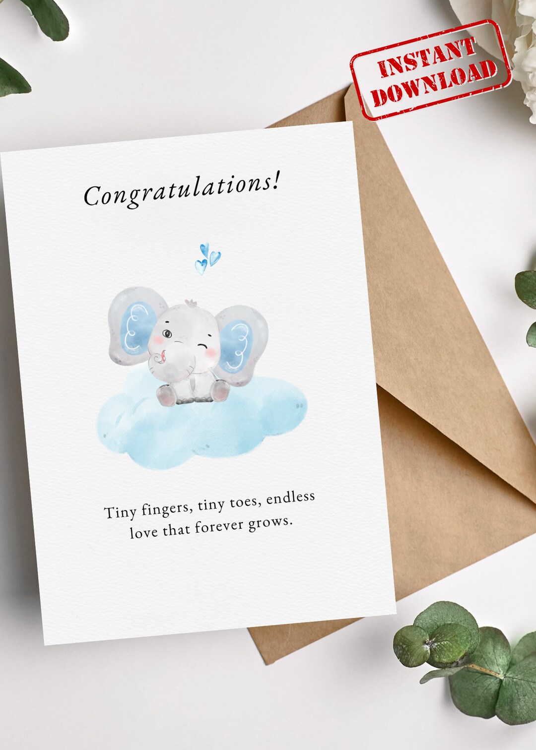 Printable New Baby Card New Baby Card Printable Digital New Baby Cards Printable New Baby Cards ...