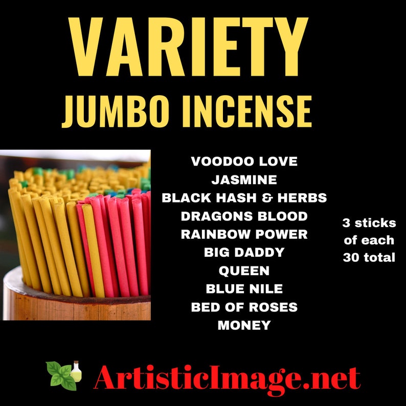 Jumbo Incense Sticks 19 inch 30 per pack Etsy