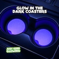 Car Accessories for Women, Glow in Dark Car Coasters, Cute Car Cup Holder Coasters, Set of 2, Vehicle Gifts, Car Interior Decor, SUV Gifts