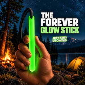 Reusable Glow Stick, Glow in the Dark Camping Gear, Emergency Preparedness, Hunting & Fishing Accessories, Gifts for Outdoorsmen Made in USA