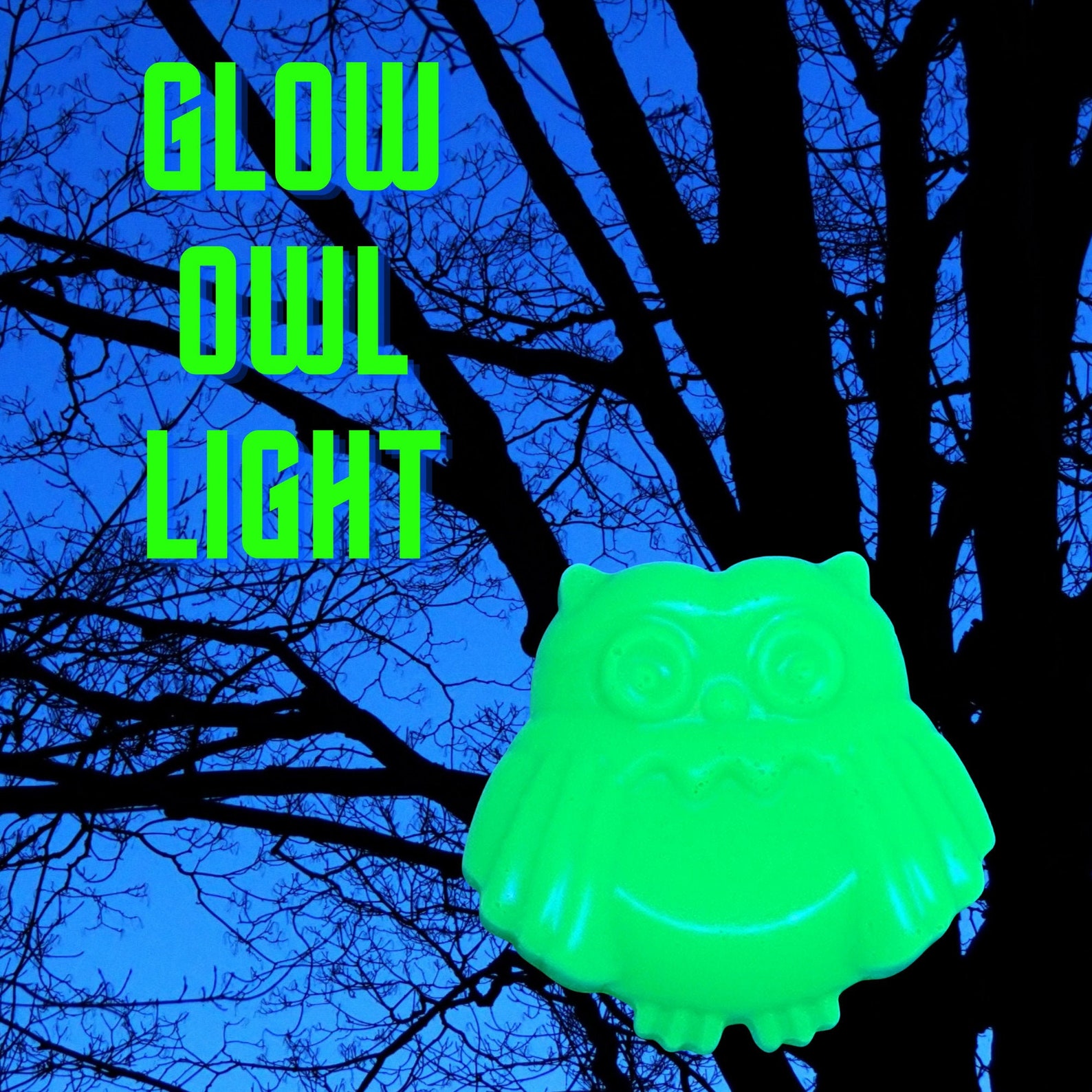 Owl Glow Light Owl Night Light Owl gift kids Bedroom Night Etsy